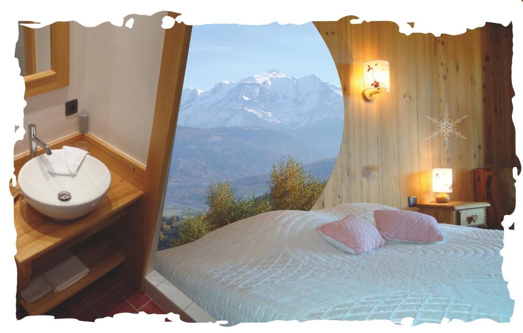 La Joubarbe Au Balcon Du Mont-Blanc Villa Sallanches Camera foto
